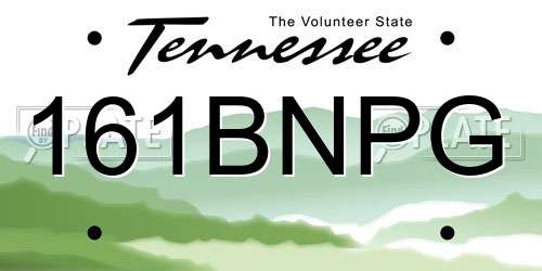 161BNPG Tennessee License Plate