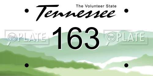 163 Tennessee License Plate