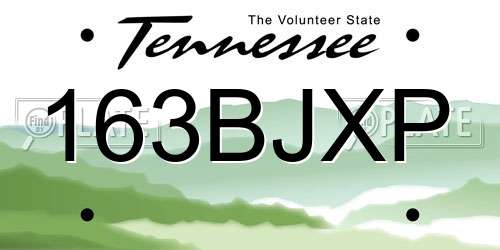 163BJXP Tennessee License Plate