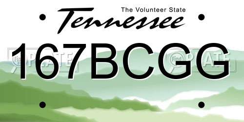 167BCGG Tennessee License Plate