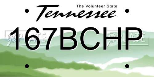 167BCHP Tennessee License Plate