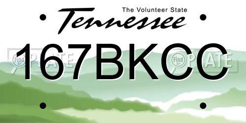 167BKCC Tennessee License Plate