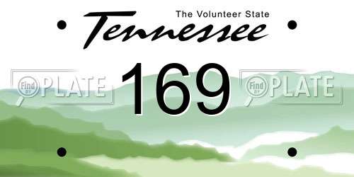 169 Tennessee License Plate