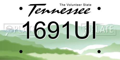 1691UI Tennessee License Plate