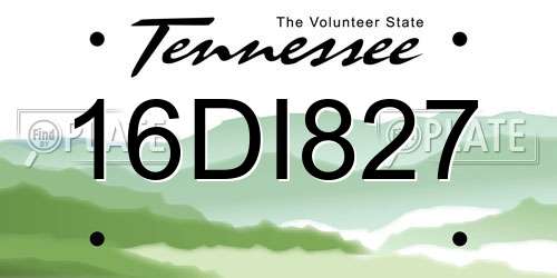 16DI827 Tennessee License Plate