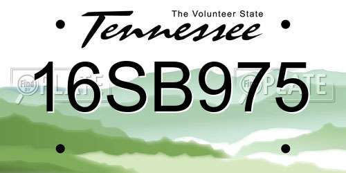 16SB975 Tennessee License Plate