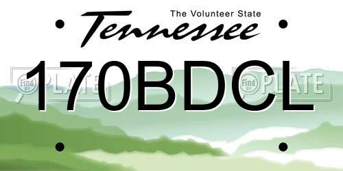 170BDCL Tennessee License Plate