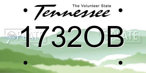 1732OB Tennessee License Plate