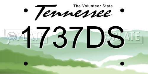 1737DS Tennessee License Plate