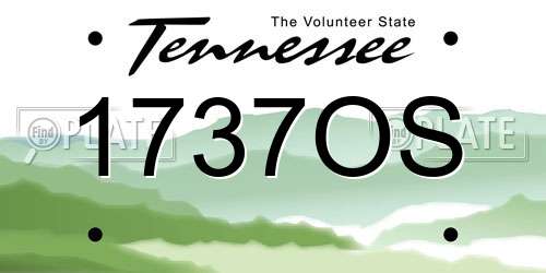 1737OS Tennessee License Plate