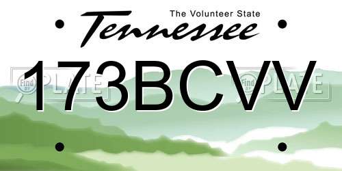 173BCVV Tennessee License Plate