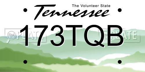 173TQB Tennessee License Plate