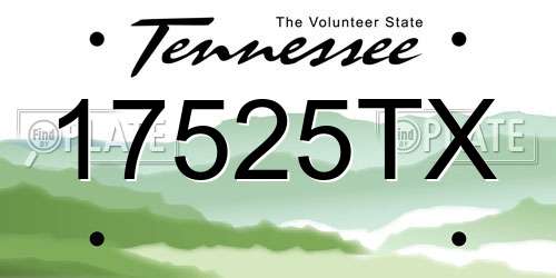 17525TX Tennessee License Plate