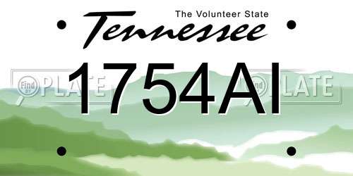 1754AI Tennessee License Plate