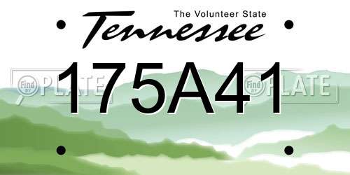 175A41 Tennessee License Plate