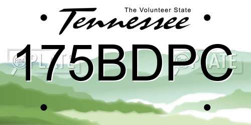 175BDPC Tennessee License Plate
