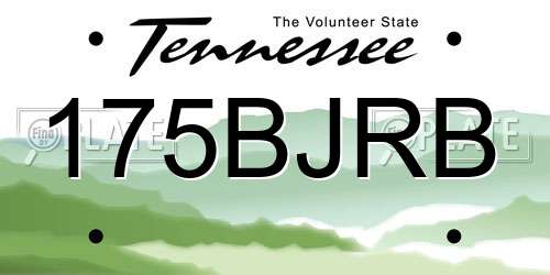 175BJRB Tennessee License Plate