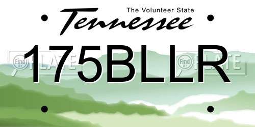 175BLLR Tennessee License Plate