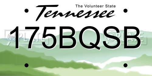 175BQSB Tennessee License Plate