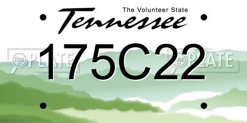 175C22 Tennessee License Plate