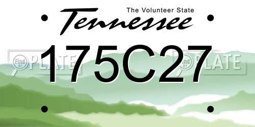 175C27 Tennessee License Plate