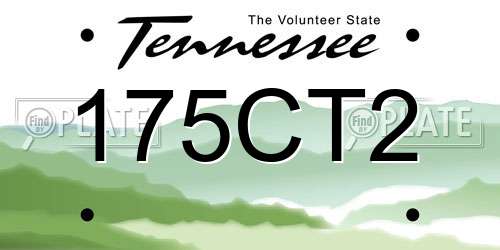 175CT2 Tennessee License Plate