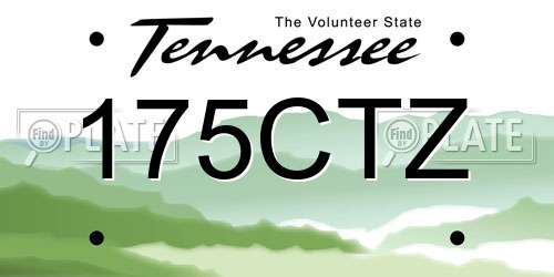 175CTZ Tennessee License Plate