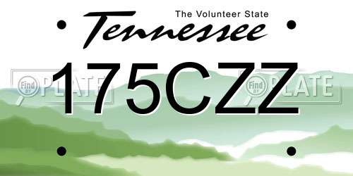 175CZZ Tennessee License Plate