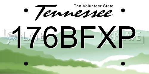 176BFXP Tennessee License Plate