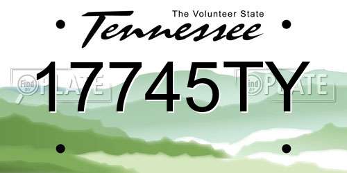17745TY Tennessee License Plate
