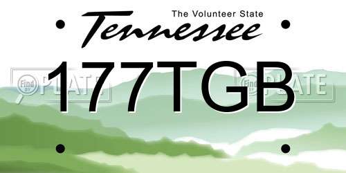177TGB Tennessee License Plate