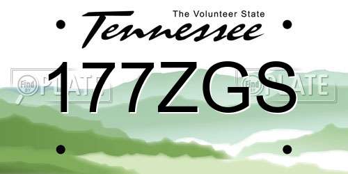 177ZGS Tennessee License Plate