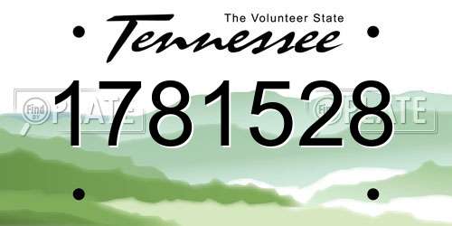 1781528 Tennessee License Plate