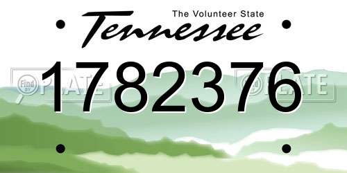 1782376 Tennessee License Plate