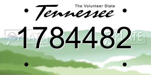 1784482 Tennessee License Plate