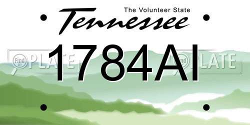 1784AI Tennessee License Plate