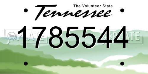 1785544 Tennessee License Plate