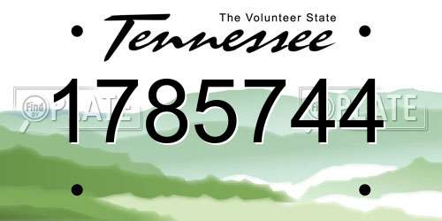 1785744 Tennessee License Plate