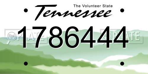 1786444 Tennessee License Plate