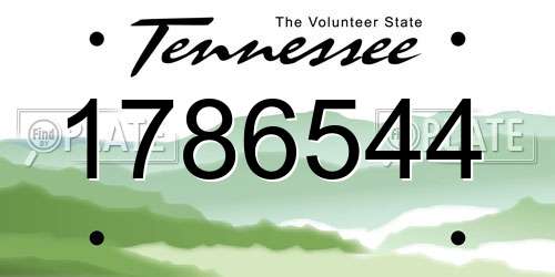 1786544 Tennessee License Plate