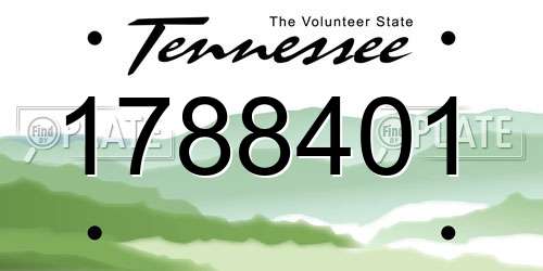 1788401 Tennessee License Plate