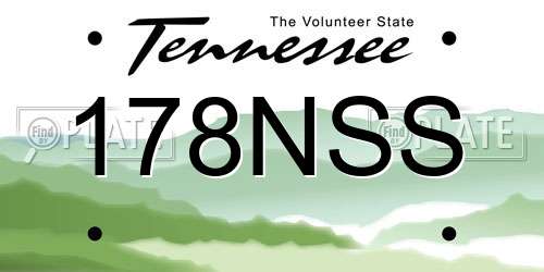 178NSS Tennessee License Plate