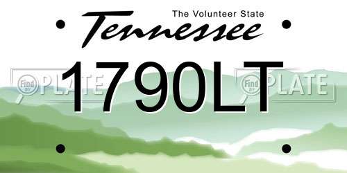 1790LT Tennessee License Plate