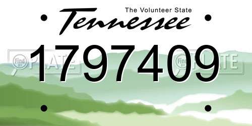 1797409 Tennessee License Plate