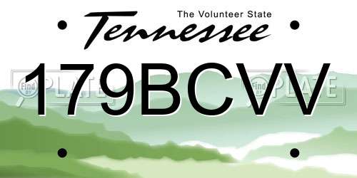 179BCVV Tennessee License Plate
