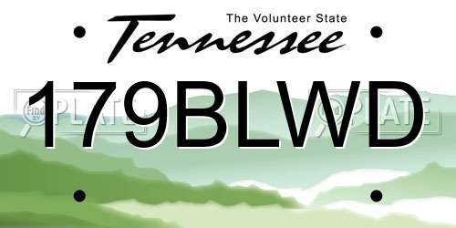 179BLWD Tennessee License Plate