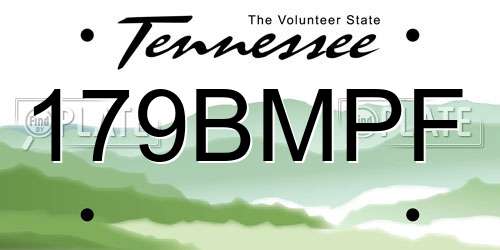 179BMPF Tennessee License Plate