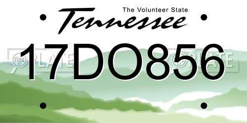 17DO856 Tennessee License Plate