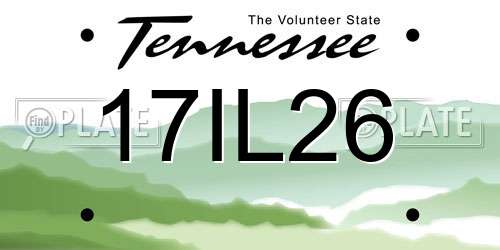 17IL26 Tennessee License Plate