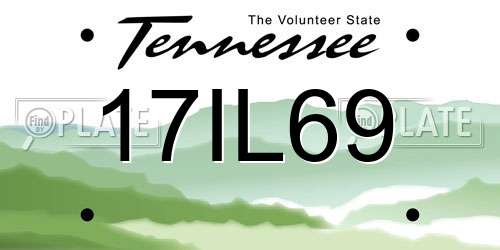 17IL69 Tennessee License Plate